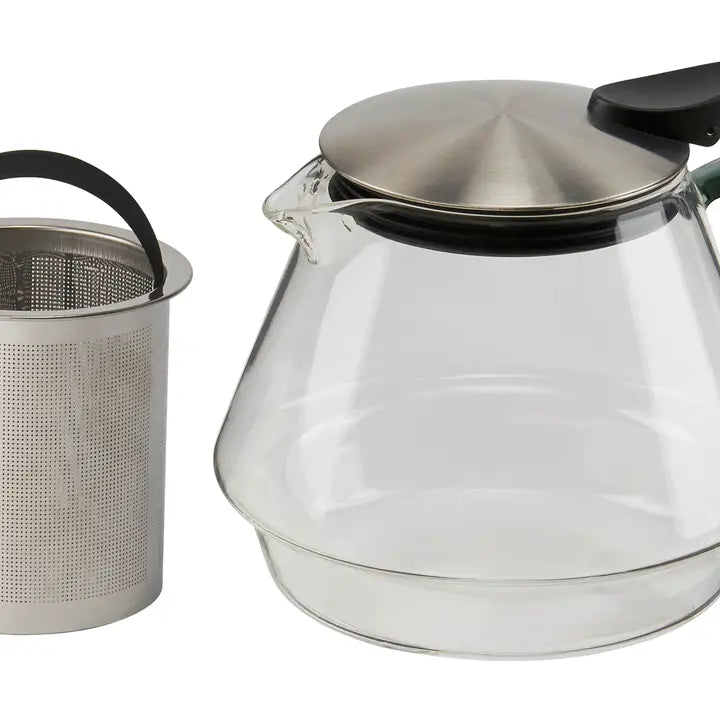 PureGlass Teapot w/ Black Handle