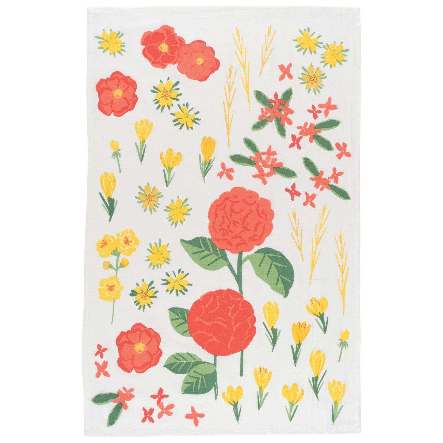 Flowers Of The Month Bakers Floursack Dishtowels Set of 3
