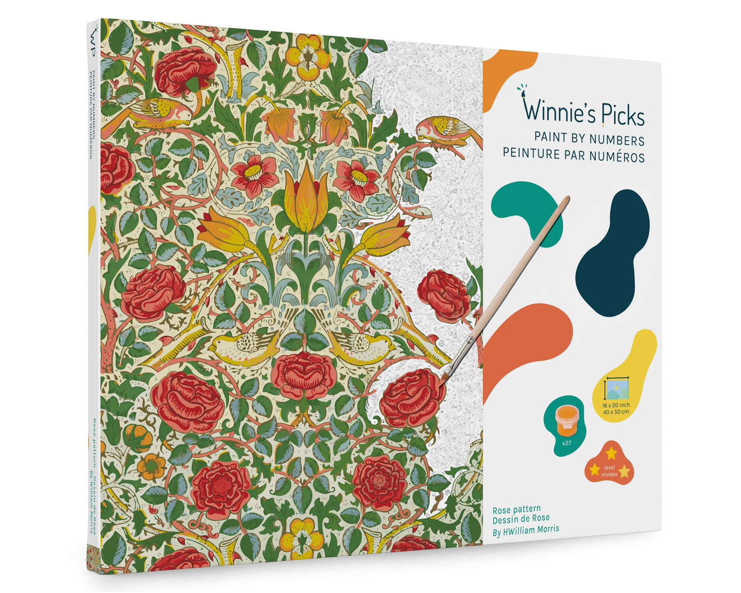 Rose Pattern by William Morris – Paint by Number Kit