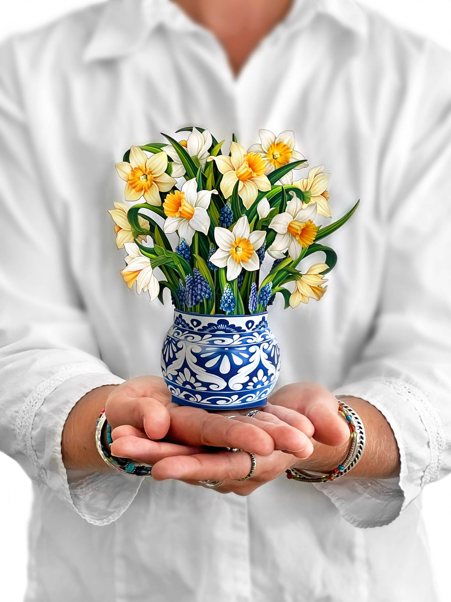 Mini English Daffodils (10 Pop-up Greeting Cards)