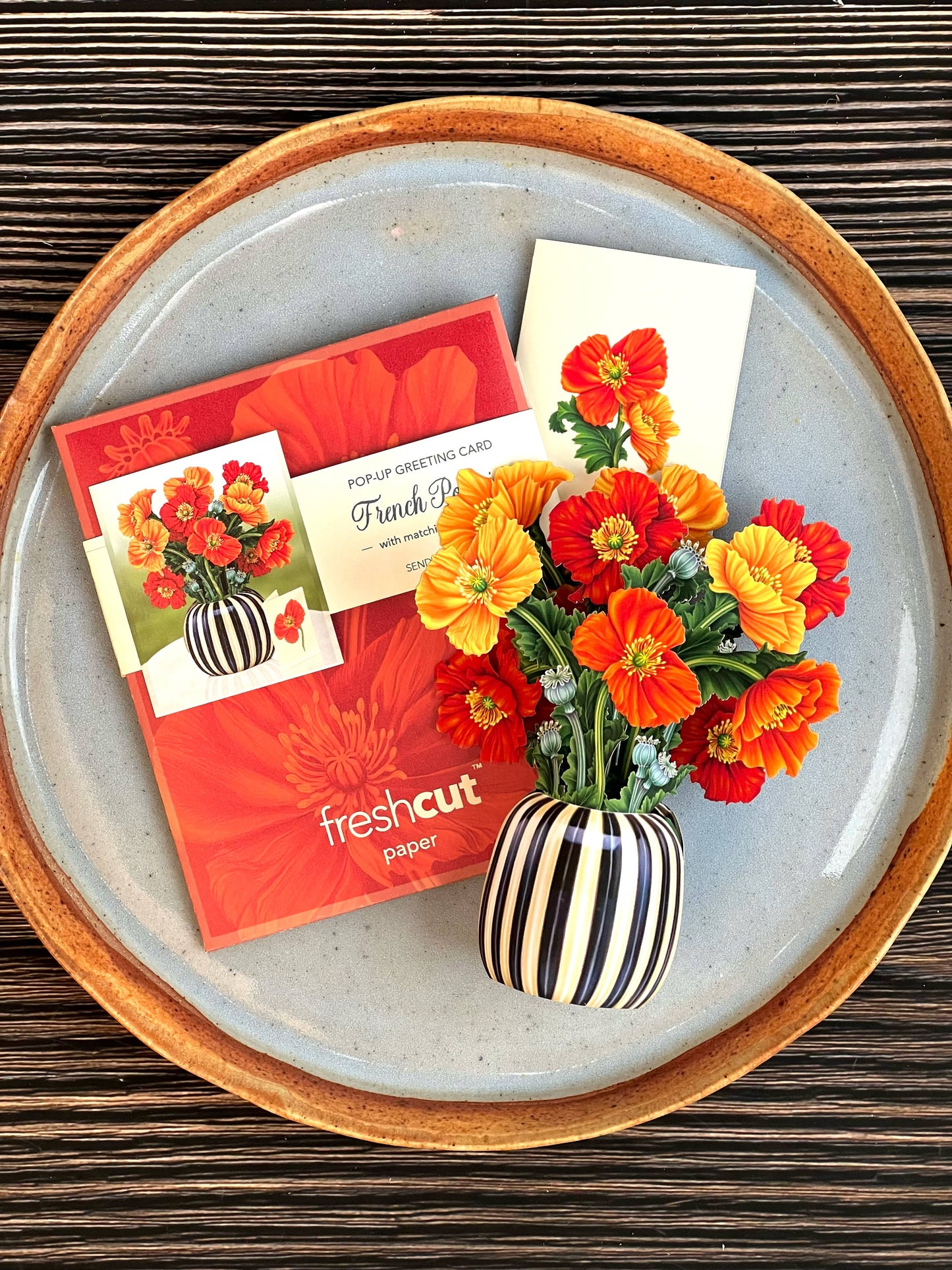Mini French Poppies (10 Pop-up Greeting Cards)