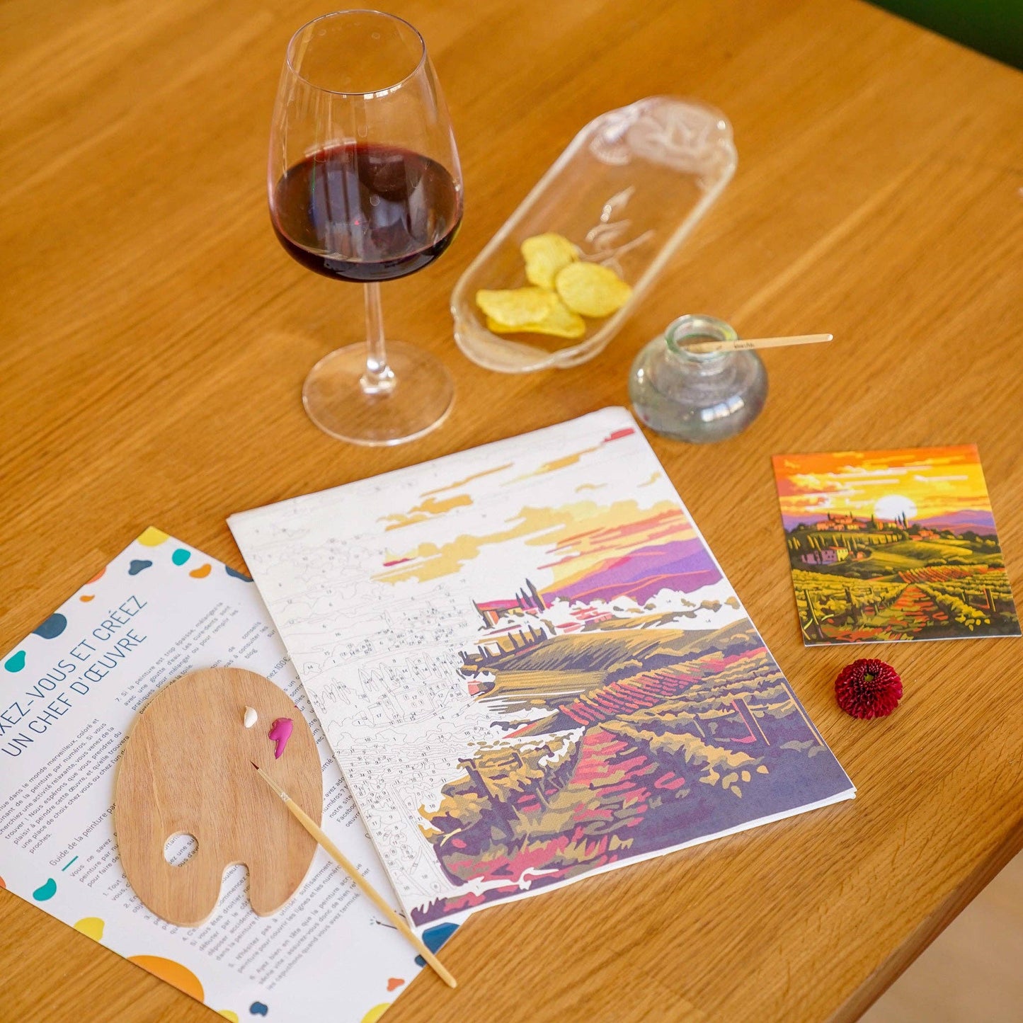 Italian Vineyard – Tuscan Wine Country Paint by Number Kit