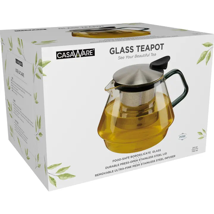 PureGlass Teapot w/ Black Handle