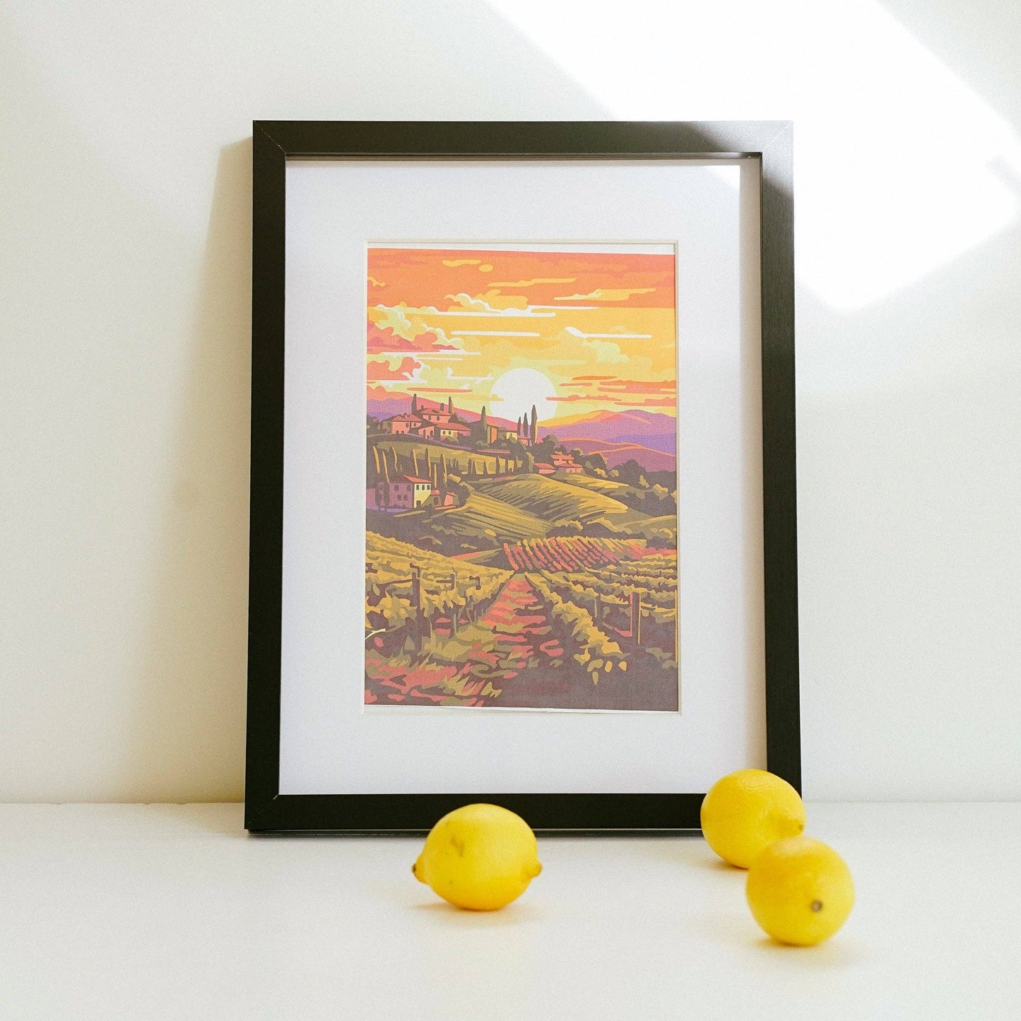 Italian Vineyard – Tuscan Wine Country Paint by Number Kit