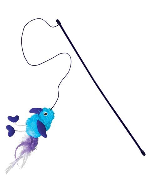 KONG Feather Teaser Cat Toy – Crinkle Wand with Premium Catnip