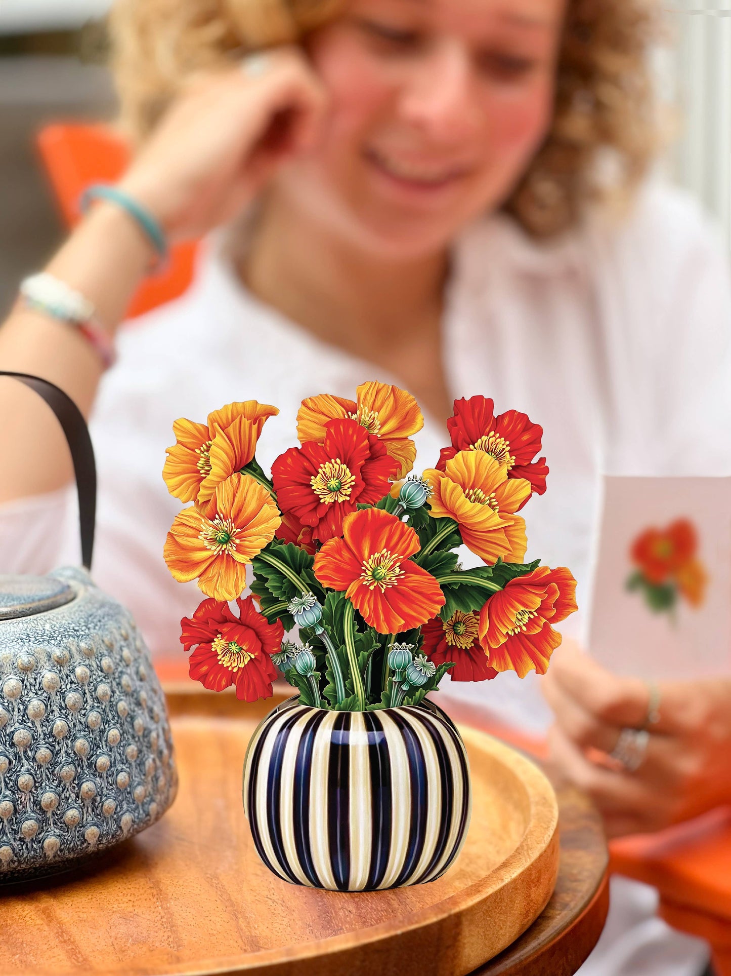 Mini French Poppies (10 Pop-up Greeting Cards)