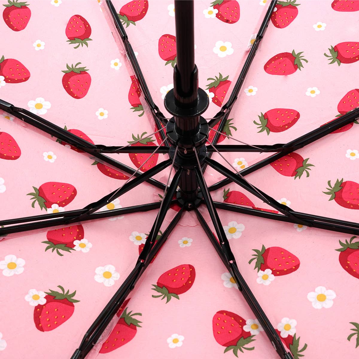 Auto Open Strawberry Compact Umbrella