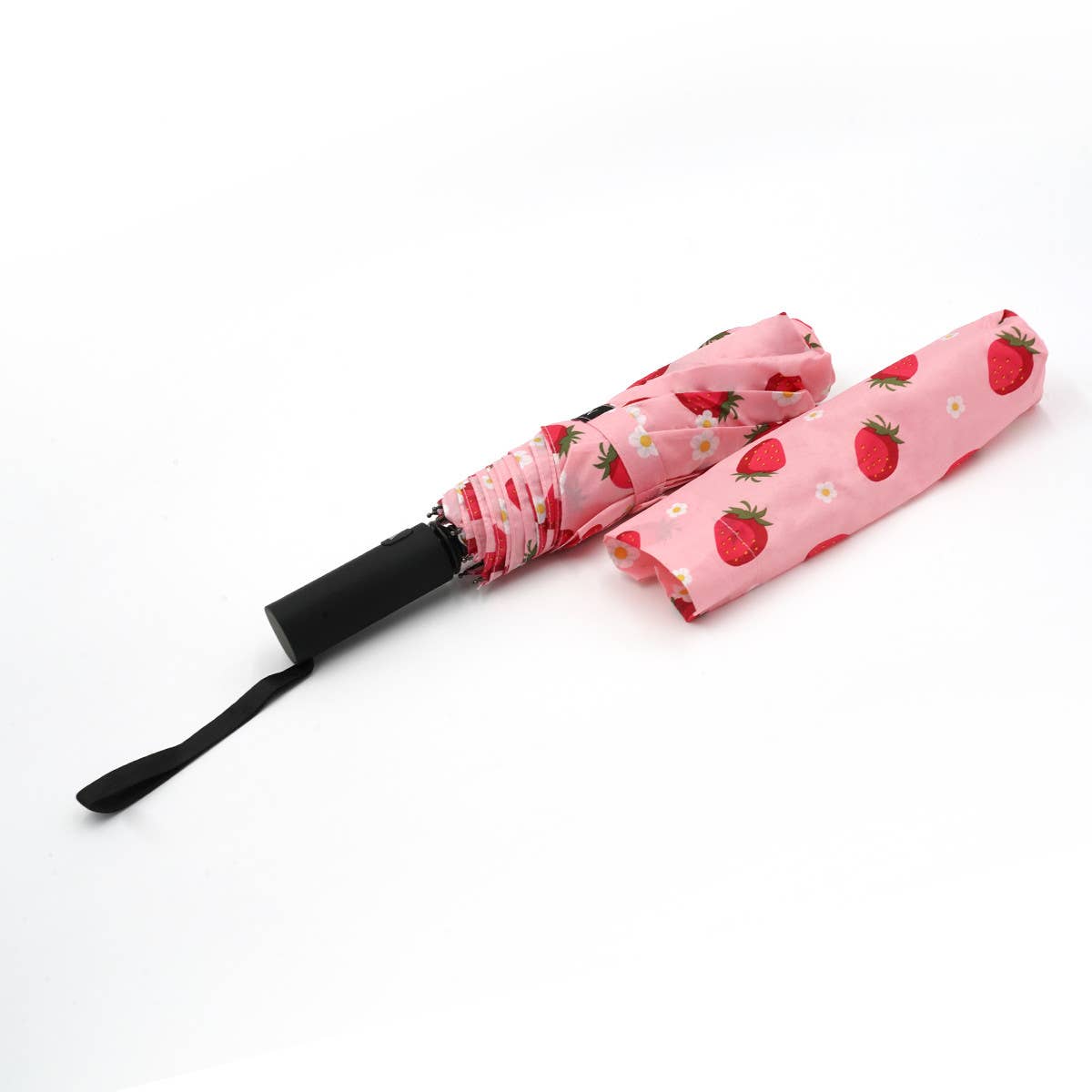 Auto Open Strawberry Compact Umbrella