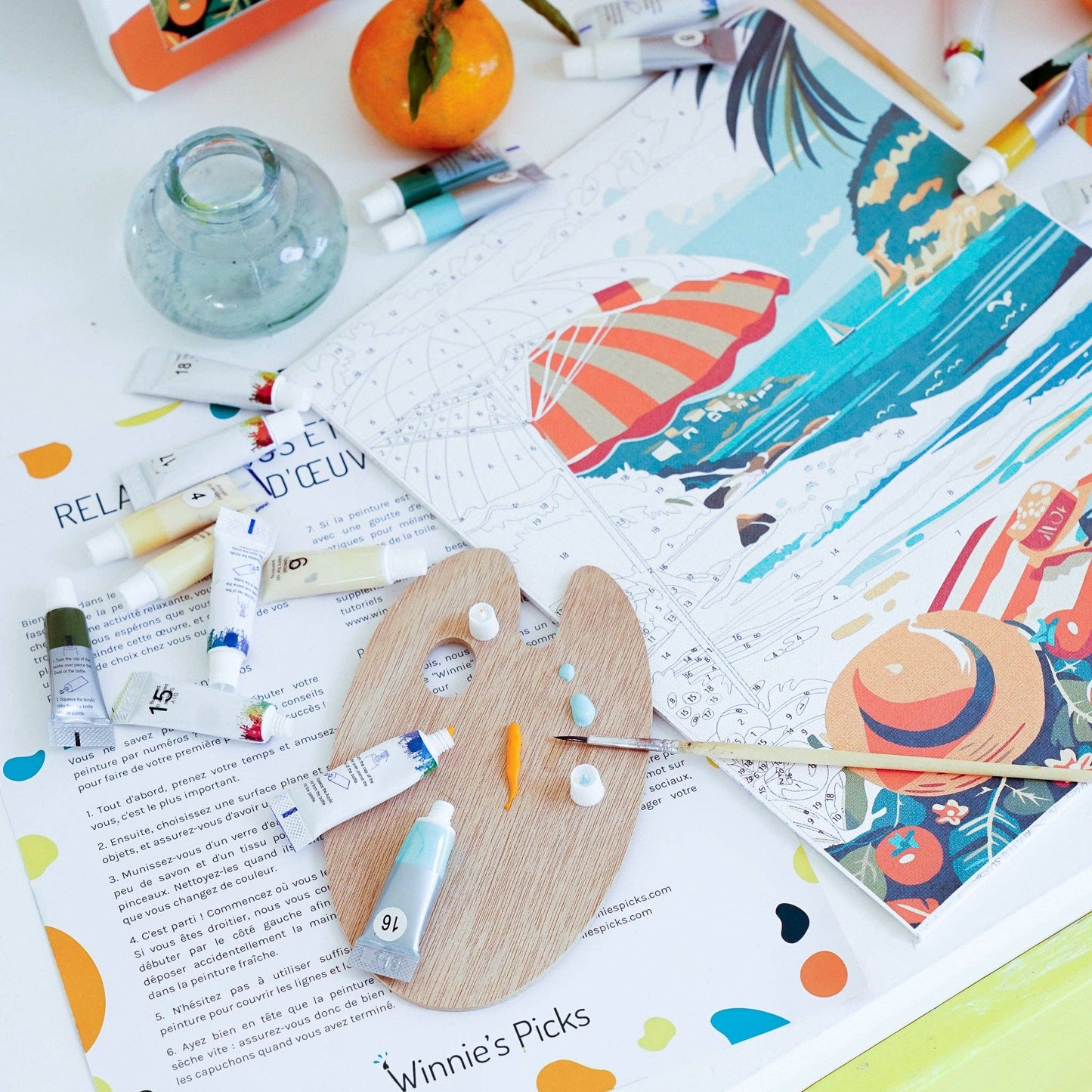 Picnic on the Beach – Coastal Escape Paint by Number Kit