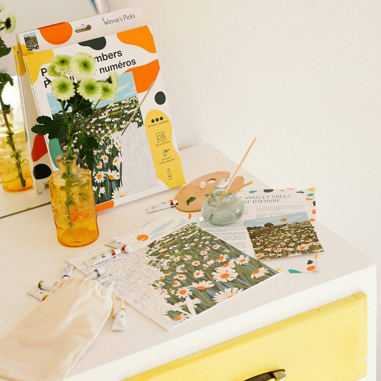 Blooming Daisies – Wildflower Meadow Paint by Number Kit