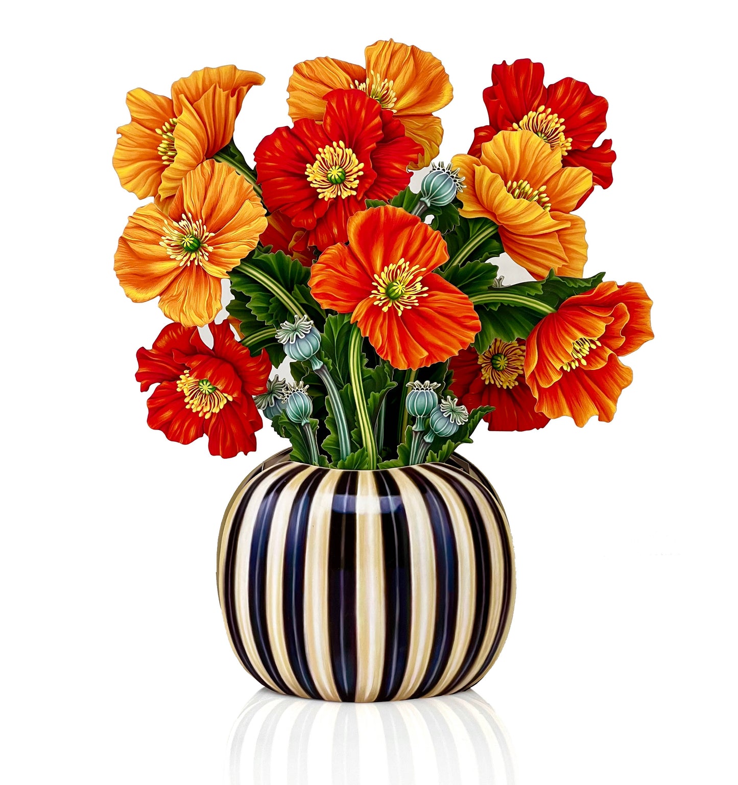 French Poppies (8 Pop-up Greeting Cards)