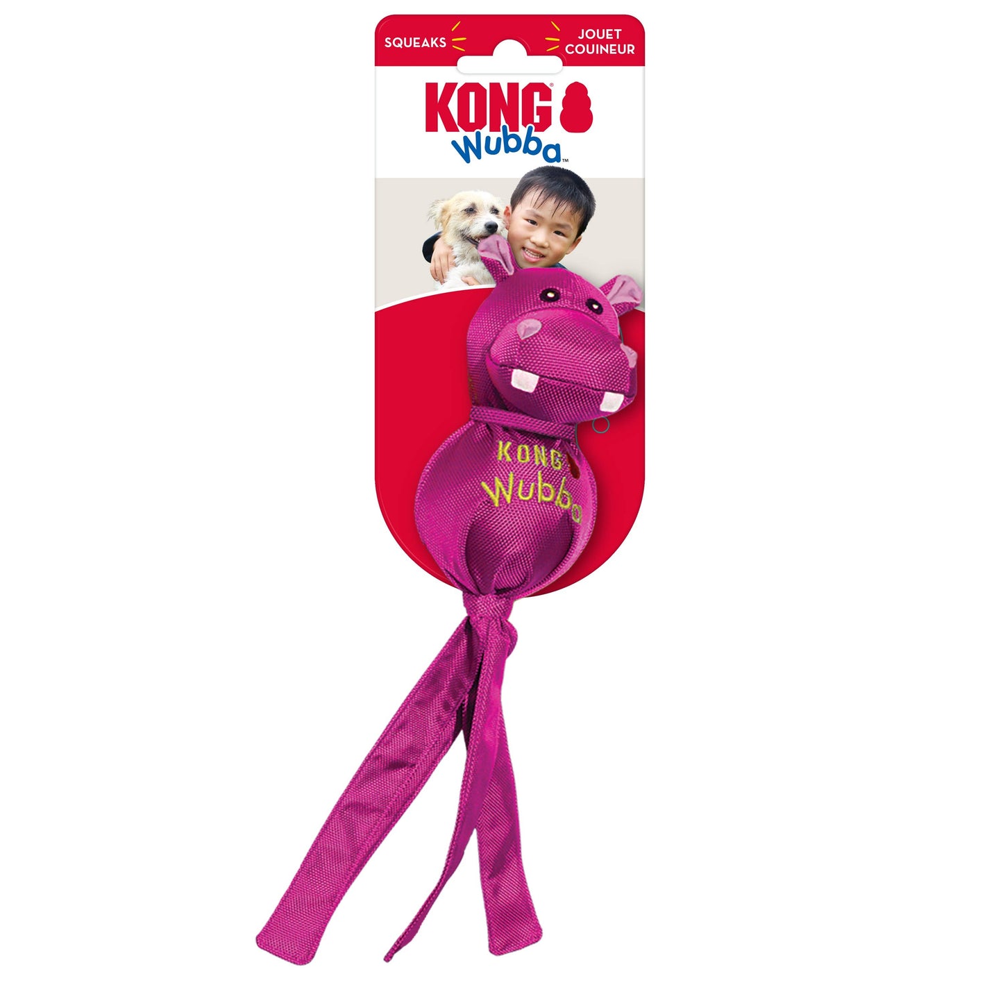 KONG Wubba Ballistic Friends – Durable Squeaky Tug & Fetch Dog Toy