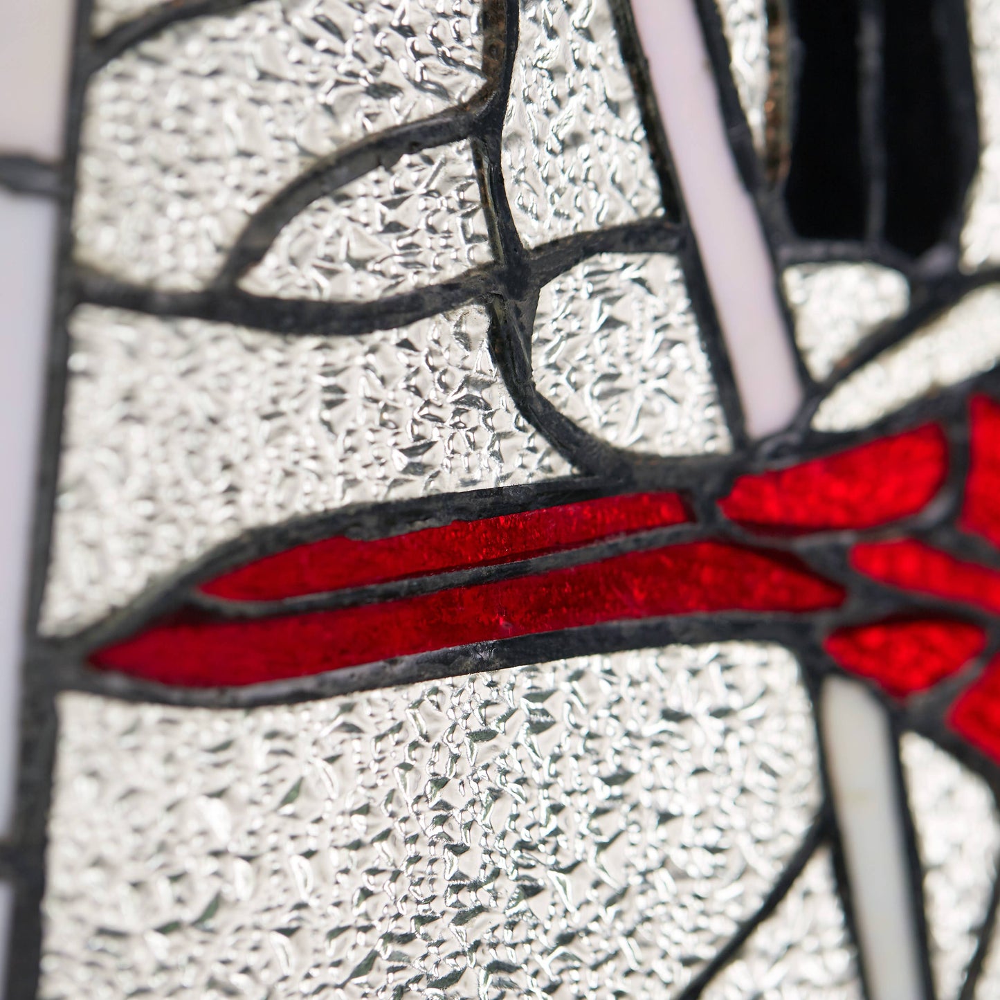 18.5"H Annabelle Red Cardinal Stained Glass Window Panel