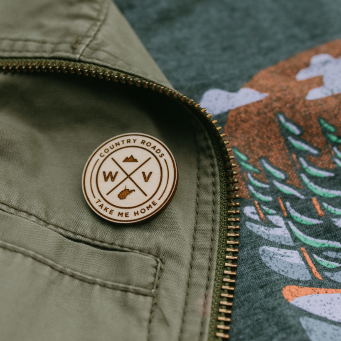 WV Seal Wooden Pin