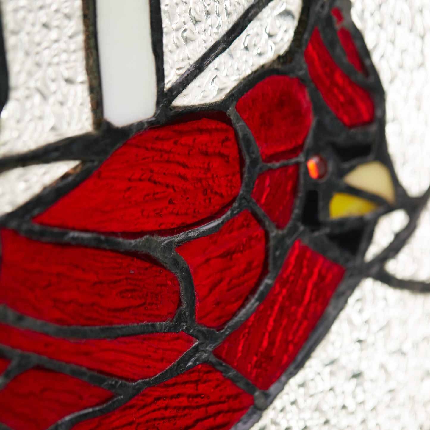 18.5"H Annabelle Red Cardinal Stained Glass Window Panel