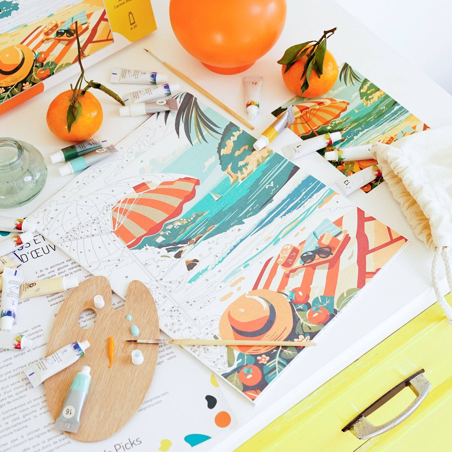 Picnic on the Beach – Coastal Escape Paint by Number Kit