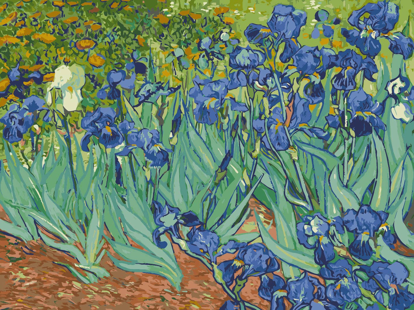 Irises by Vincent van Gogh – Floral Paint by Number Kit