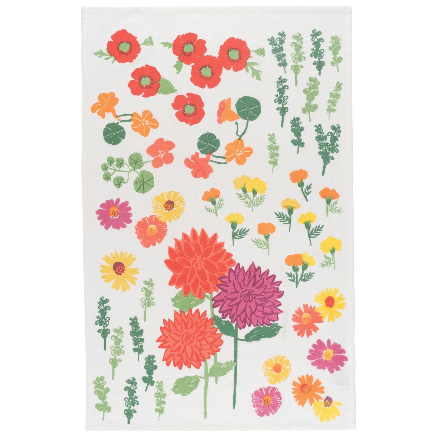 Flowers Of The Month Bakers Floursack Dishtowels Set of 3