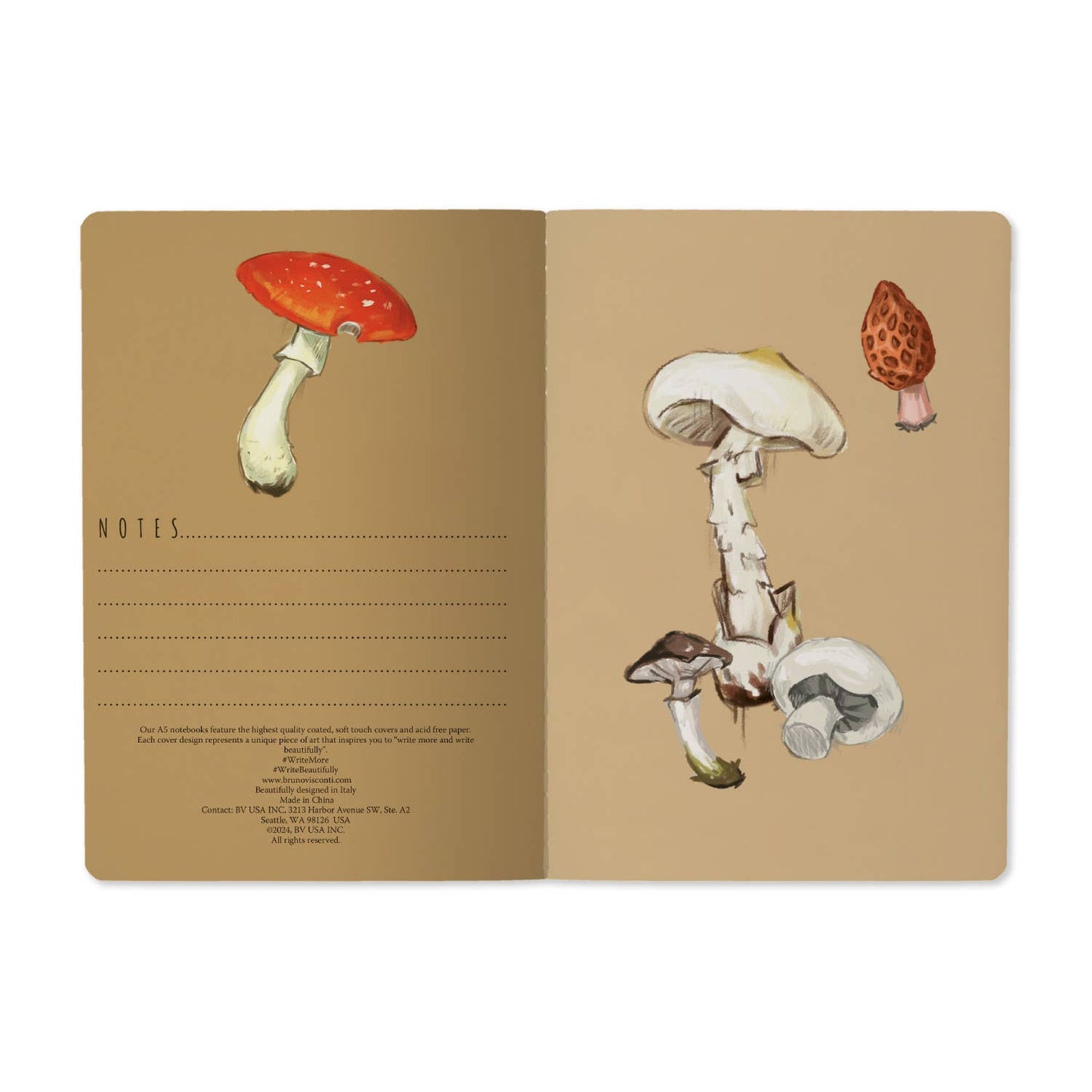 Mushroom Whimsy Notebook