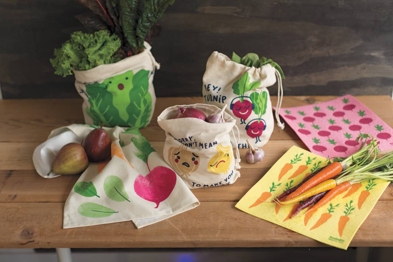 Funny Food Reusable Produce Bag Set of 3
