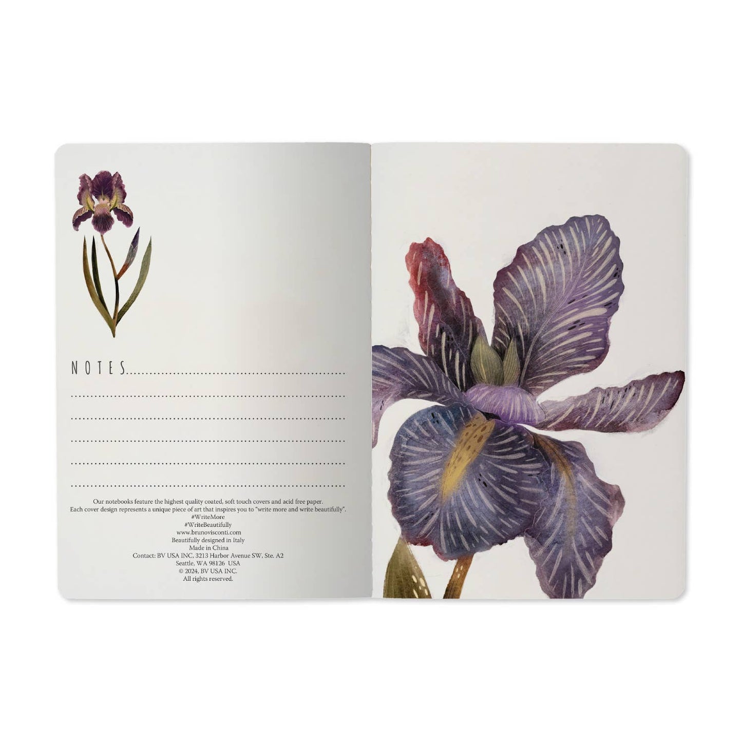 Midnight Irises Notebook