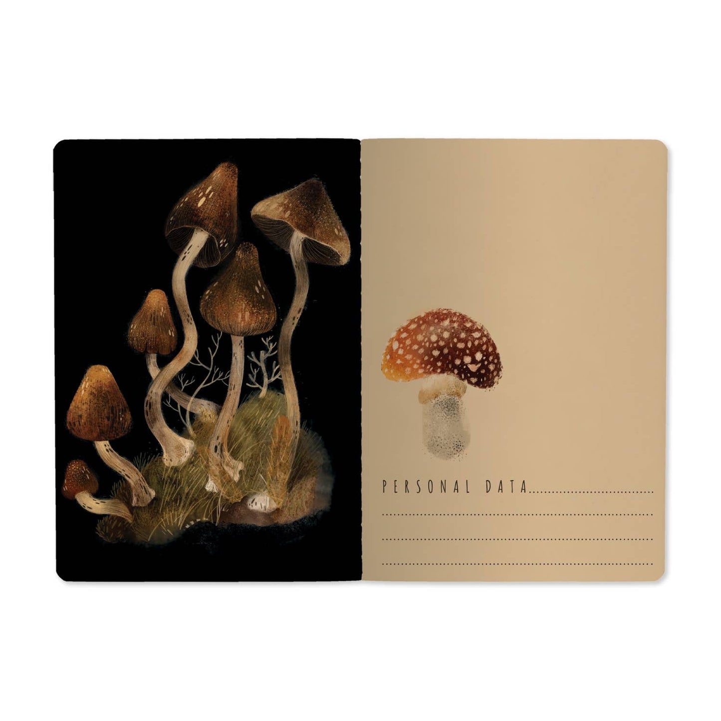 Forest Whimsy Notebook – Mushrooms & Moonlight Moments