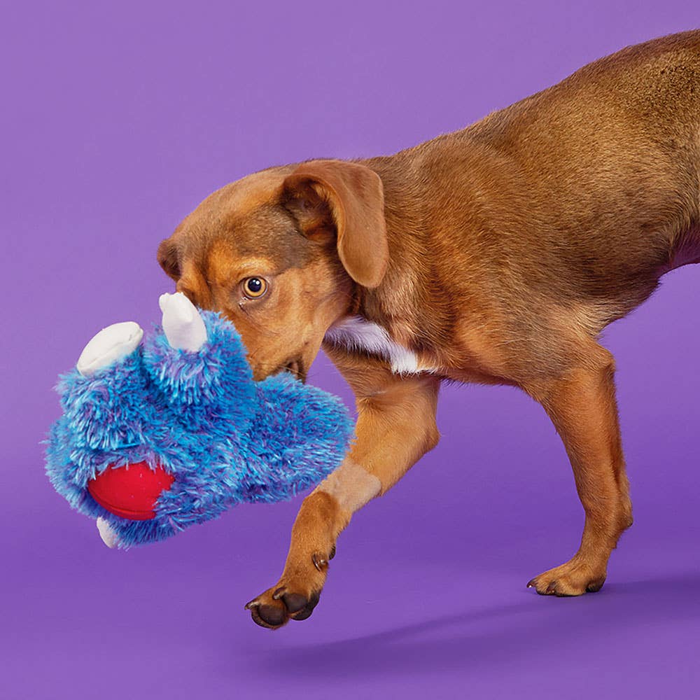 Zeke the Cheeky Monkey Dog Toy – Plush 4th of July Toy with Hidden Spiky Squeaker Ball