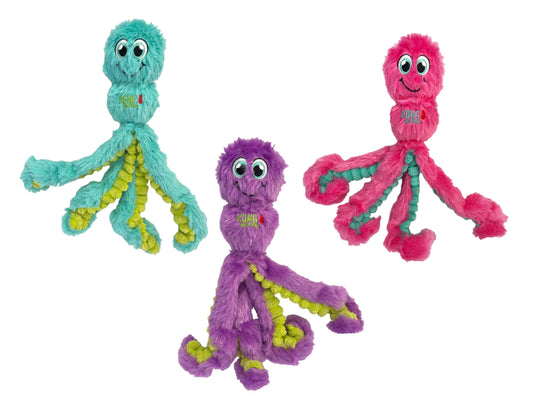 KONG Wubba Octopus Dog Toy – Plush Squeaky Toy with Floppy Legs for Tug & Shake