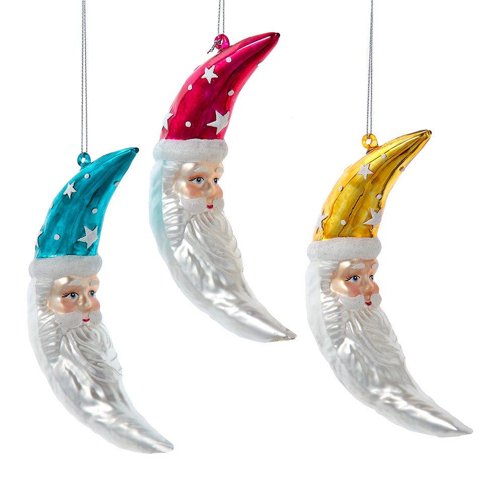 Glass Colorful Santa Crescent Moon