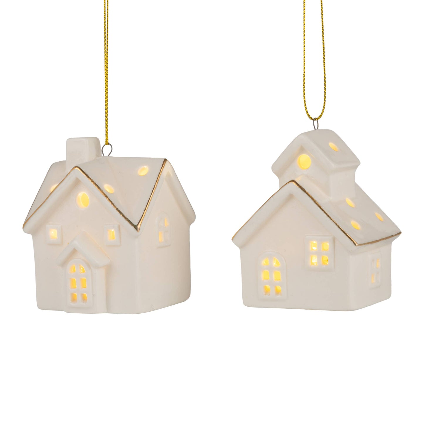 Ceramic Schoolhouse Ornament