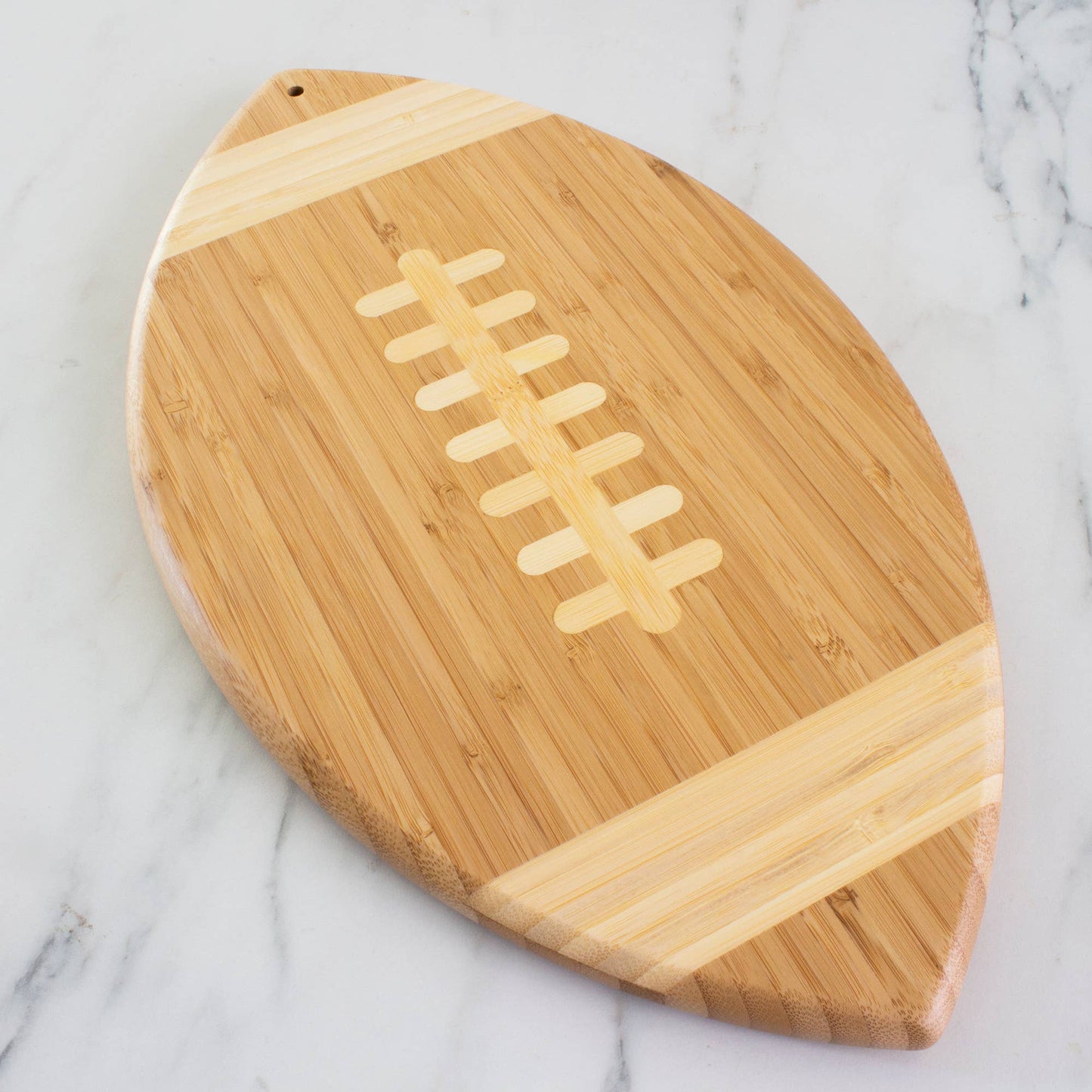 Football-Shaped Bamboo Cutting Board & Charcuterie Tray – Game Day Ready