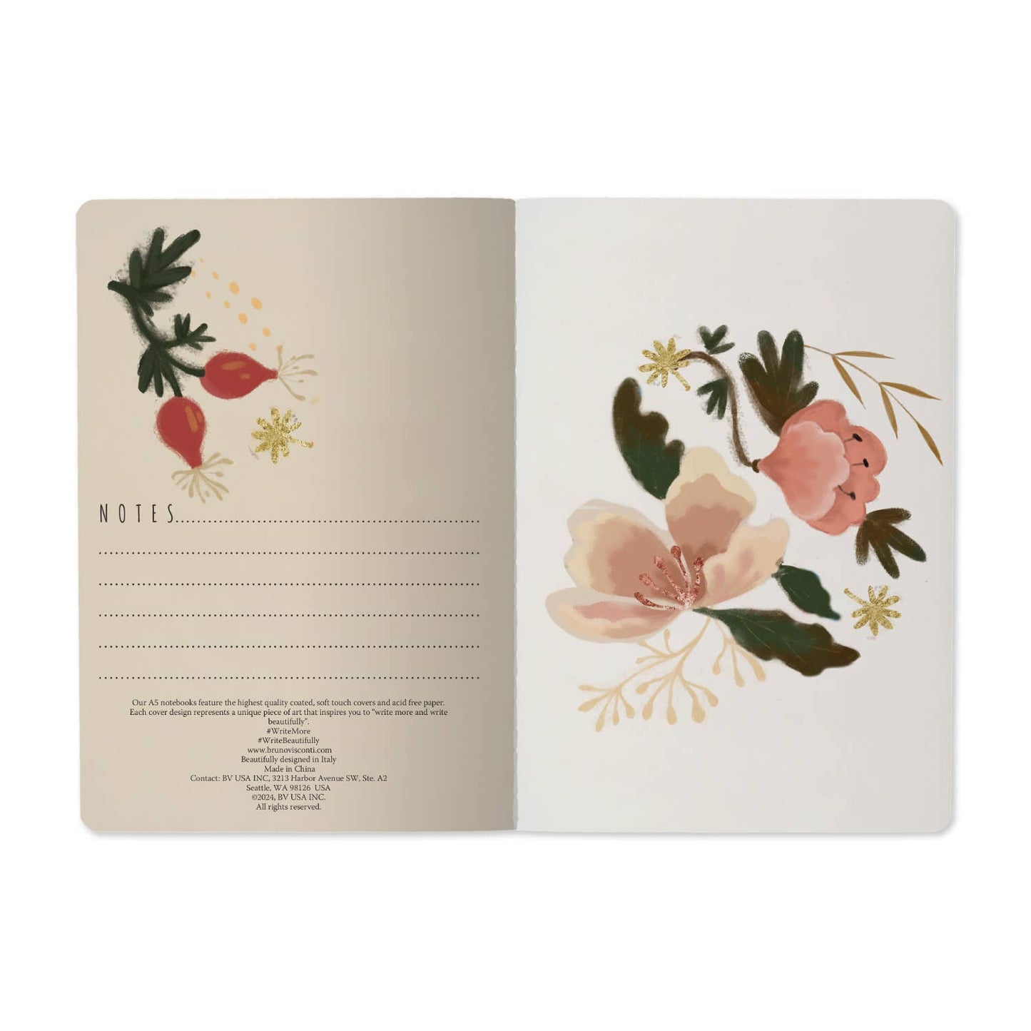 Garden Whisper Notebook – Where Petals Meet Daydreams