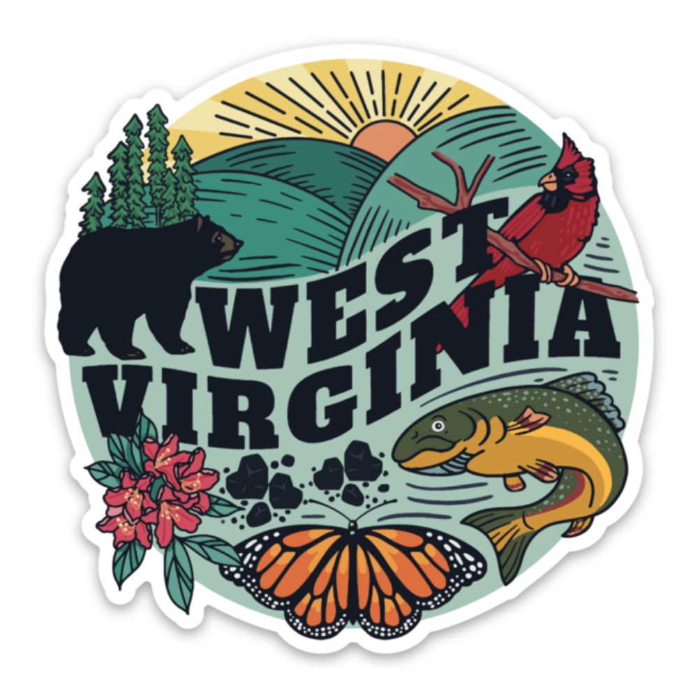 West Virginia Icons - Sticker