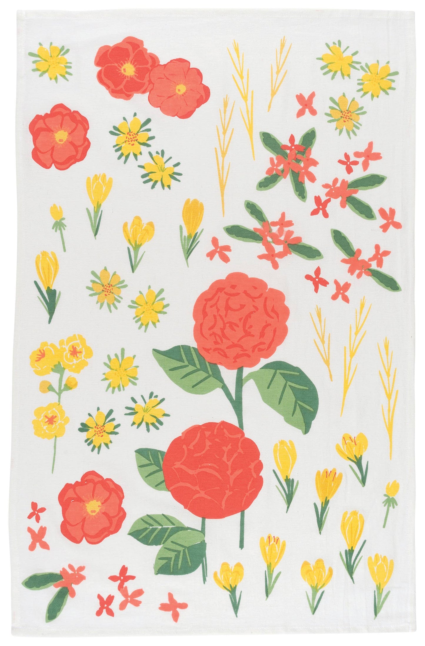 Flowers Of The Month Bakers Floursack Dishtowels Set of 3