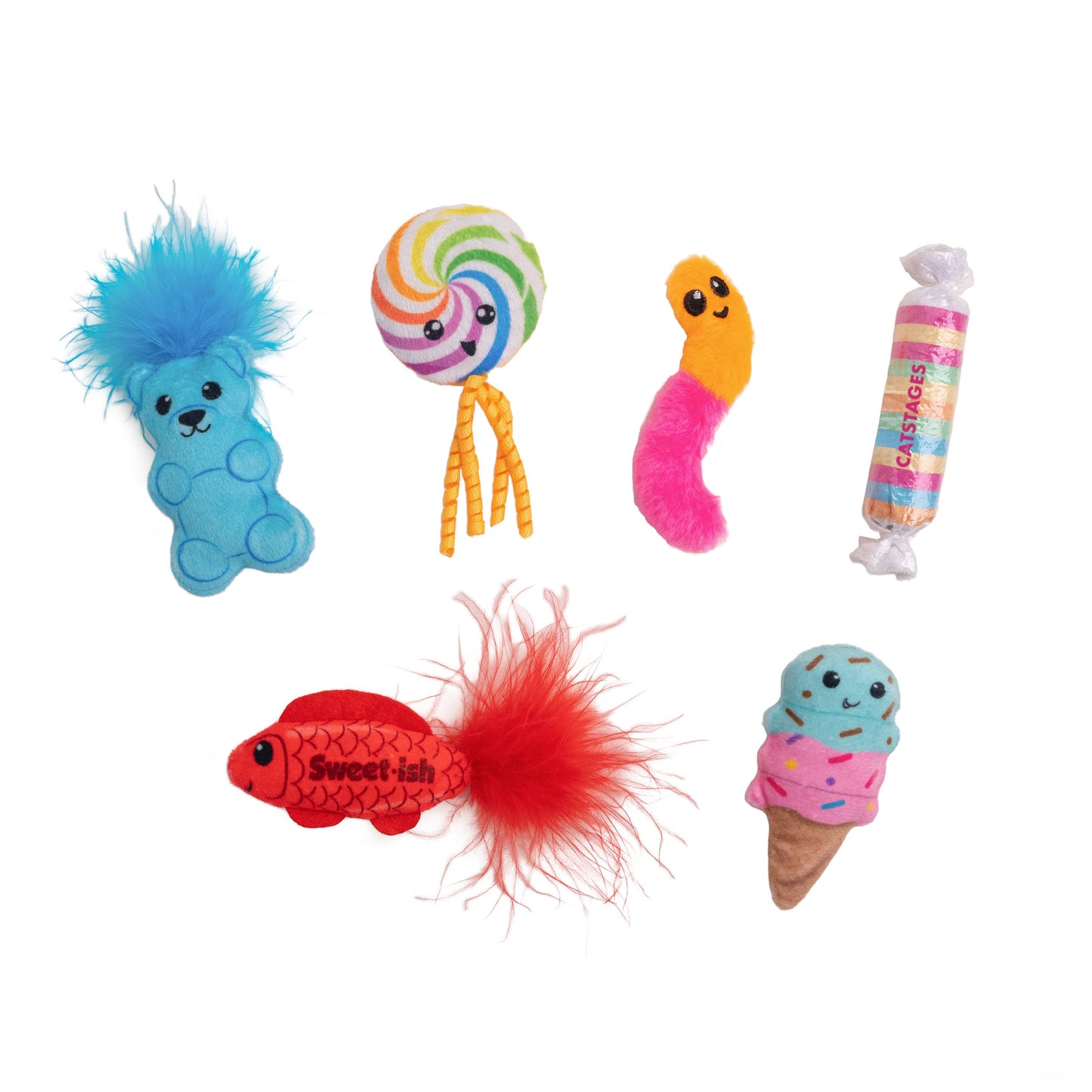 Candy 6-Pack Catnip Cat Toys – Crinkle, Feather & Easter Basket Fun