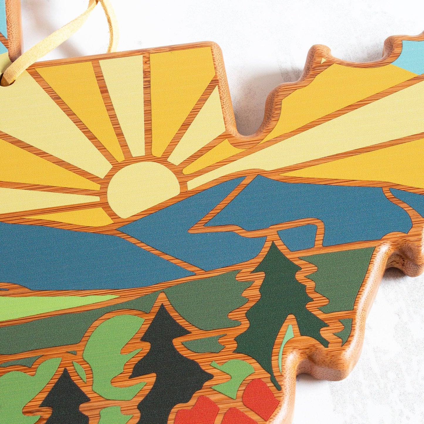 West Virginia State-Shaped Bamboo Charcuterie Board by Summer Stokes