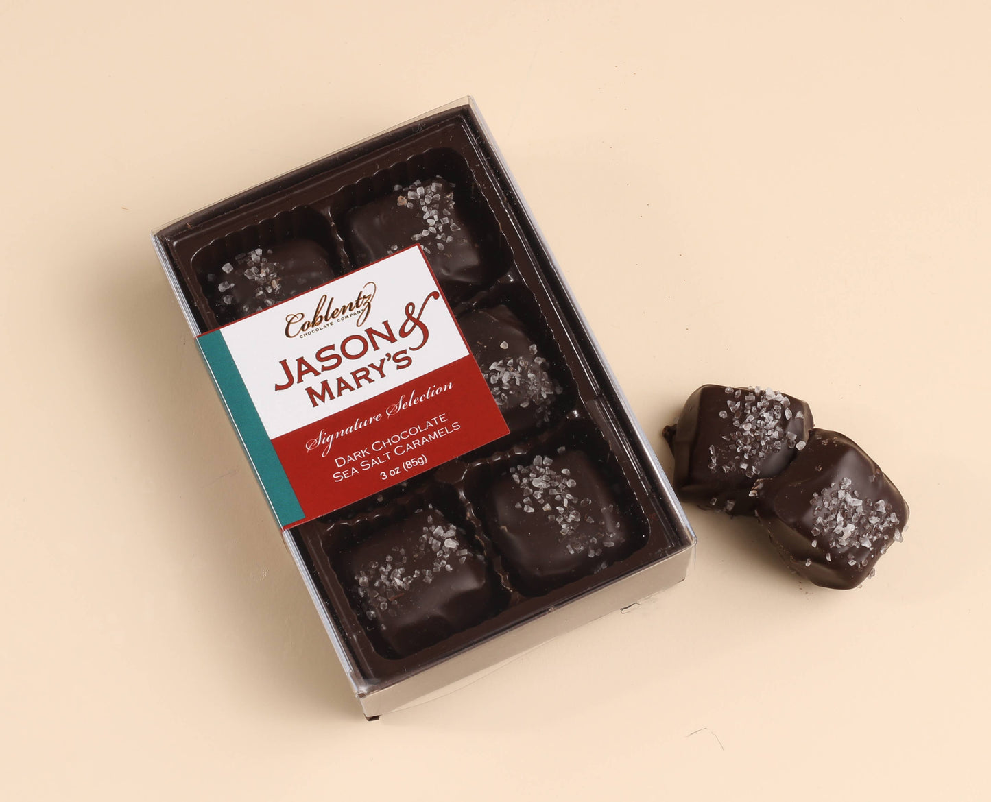 Dark Chocolate Sea Salt Caramels Gift Box