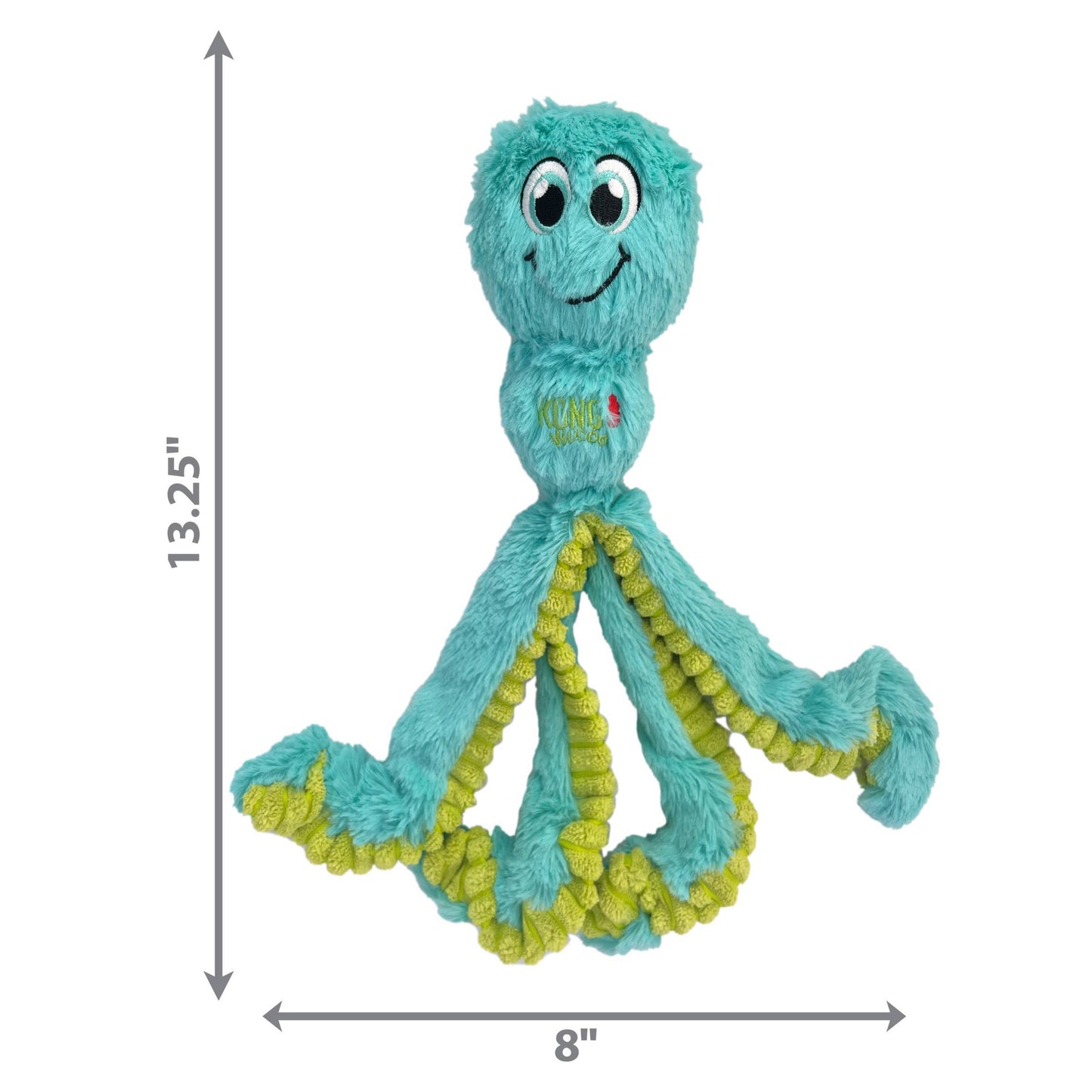 KONG Wubba Octopus Dog Toy – Plush Squeaky Toy with Floppy Legs for Tug & Shake