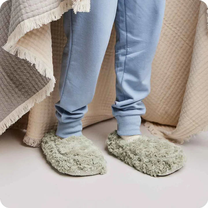 Warmies Slippers - Sage Curly