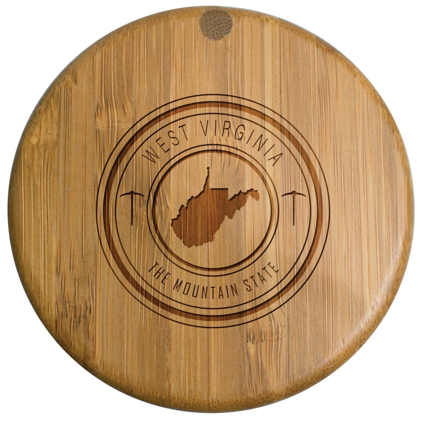 WV State Stamp Bamboo Salt Box – Local Pride for Your Kitchen