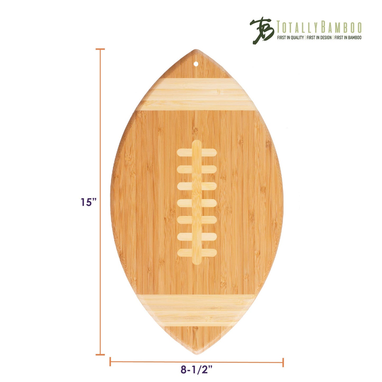 Football-Shaped Bamboo Cutting Board & Charcuterie Tray – Game Day Ready