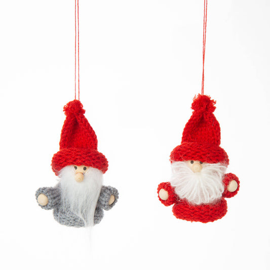 Mini Santa Ornaments, Knit