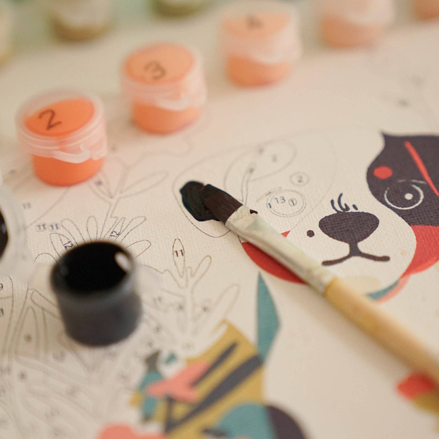 Puppy in Bloom – Kids Paint by Number Kit (Ages 8+)