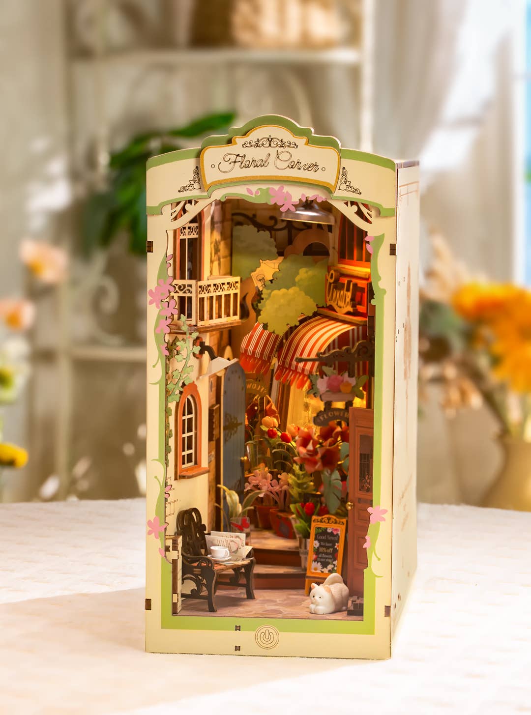 Rolife Floral Corner DIY Book Nook Kit