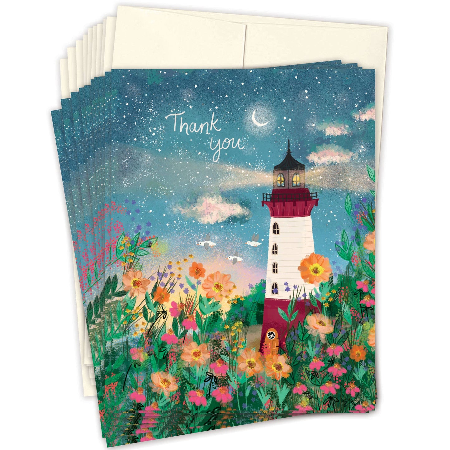 Lighthouse Thank You Boxed Notes - Set Of 10