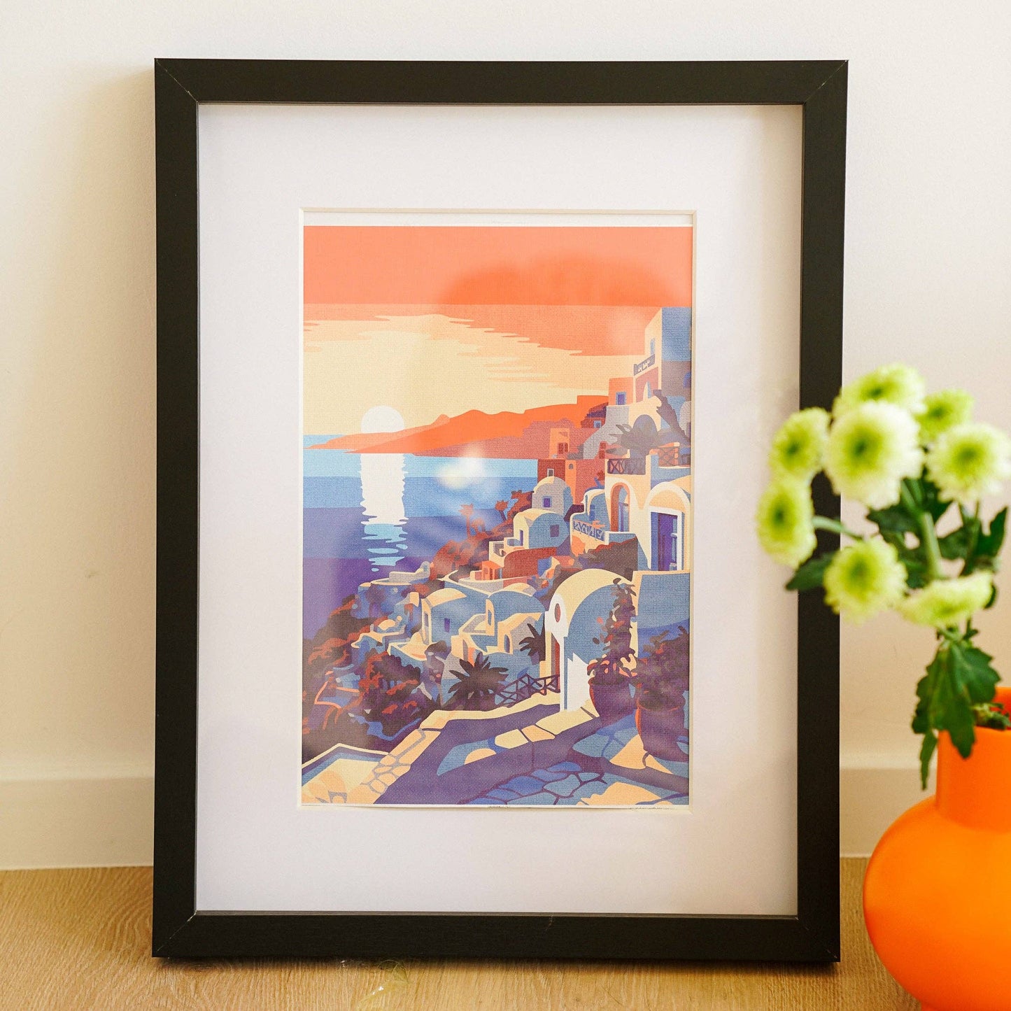 Santorini Sunset – Mediterranean Paint by Number Kit